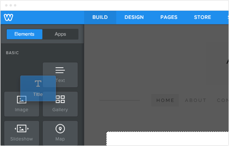 The Weebly drag and drop editor